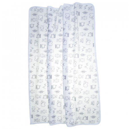 Paturici si pleduri bebelusi - Paturica din bumbac pentru copii 70 x 70 cm Mini Junior 090923-3, Alb