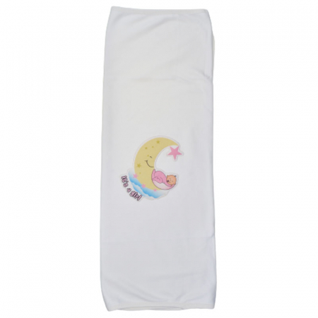 Paturica din bumbac pentru fete 80 x 80 cm Mini Junior P240623, Alb [1]