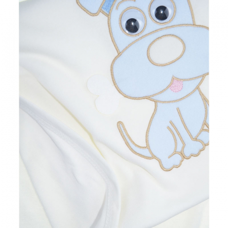 Paturica din bumbac pentru baieti 90 x 86 cm Mini Junior P240623-7, Alb [2]