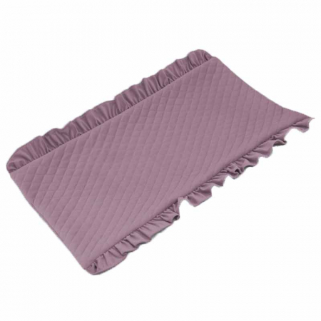 Paturici si pleduri bebelusi - Paturica din catifea matlasata cu volanase pentru salteaua de infasat 70 x 35 cm MimiNu 435452-4, Mov