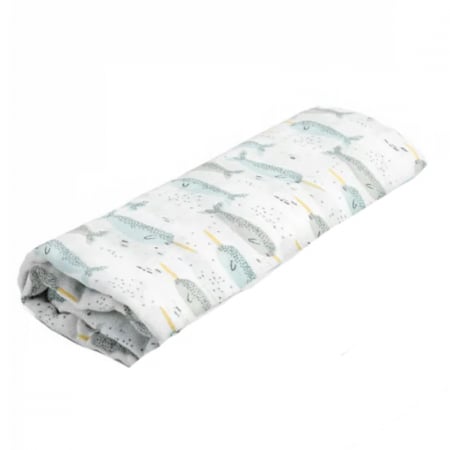 Paturici si pleduri bebelusi - Paturica muselina din bambus si bumbac pentru bebelusi 120 x 120 cm Sensillo SILLO-1511A, Multicolor