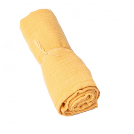 Paturici si pleduri bebelusi - Paturica muselina din bambus si bumbac pentru bebelusi 120 x 120 cm Sensillo SILLO-1511G, Galben