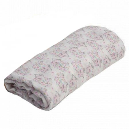 Paturici si pleduri bebelusi - Paturica muselina din bambus si bumbac pentru bebelusi 120 x 120 cm Sensillo SILLO-1511RR, Roz