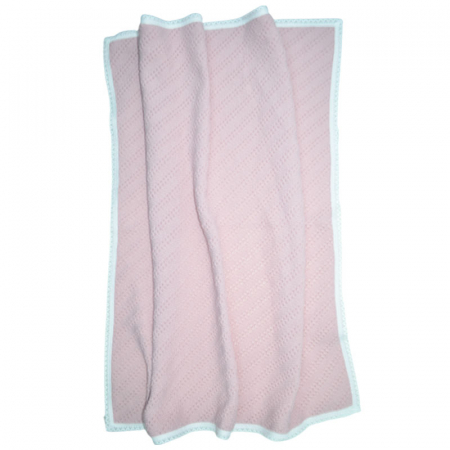 Paturici si pleduri bebelusi - Paturica crosetata pentru fete 75 x 75 cm Mini Junior 090923-14, Roz