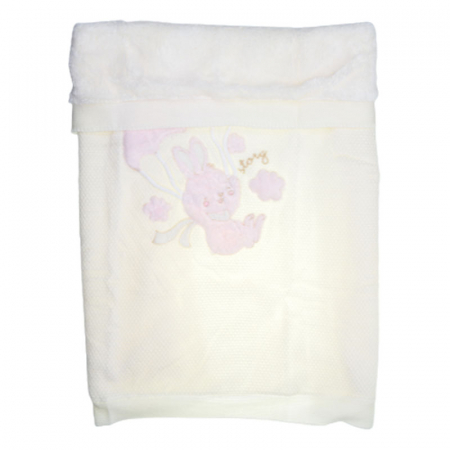 Paturici si pleduri bebelusi - Paturica tricotata din acril pentru copii 80 x 80 cm Story Baby 080823-5, Crem