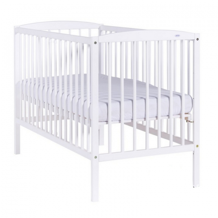 Patut de lemn - Patut 120 x 60 cm din lemn Drewex Kuba 000268, Alb