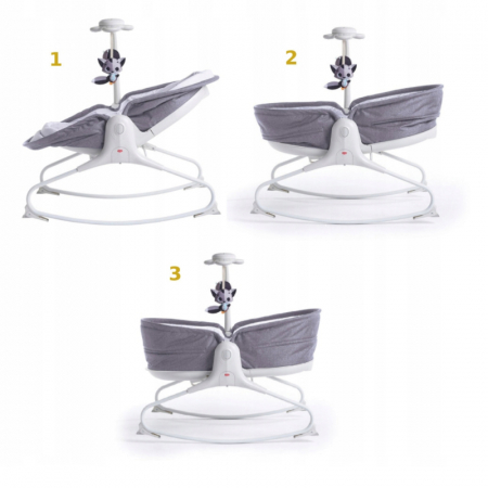 Patut 3 in 1 pentru copii Tiny Love Rocker Napper Transat 862157, Gri [3]