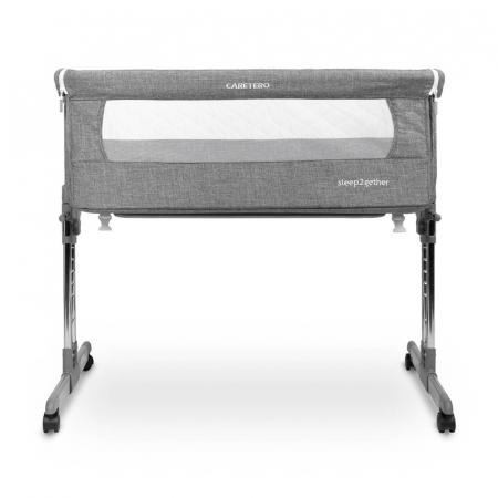 Patut co-sleeper 2 in 1 pentru bebelusi Sleep2Gether Caretero 529353, Gri [2]
