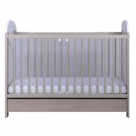 Patut din lemn cu sertar 120 x 60 cm pentru copii Drewex Girafa 000152, Crem [1]