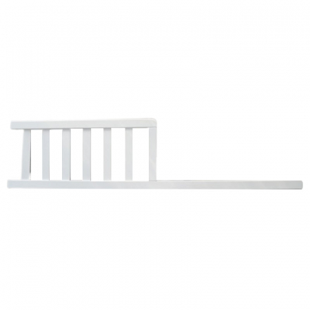Patut din lemn masiv de pin cu sertar, 2 nivele de inaltime, 3 bari detasabile si o parte laterala detasabila 120 x 60 cm pentru copii Drewex Lulaya Delux 004419, Alb [4]