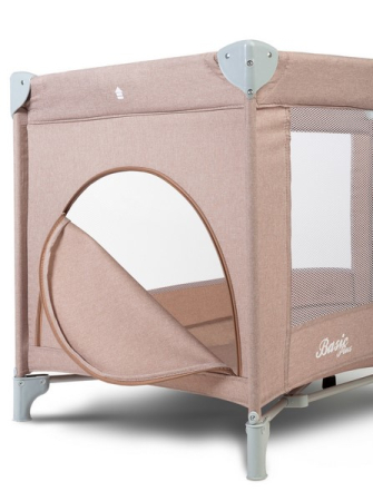 Patut pliabil, ideal pentru calatorii, joaca dar si patut traditional BASIC PLUS Caretero 300355, Bej [1]