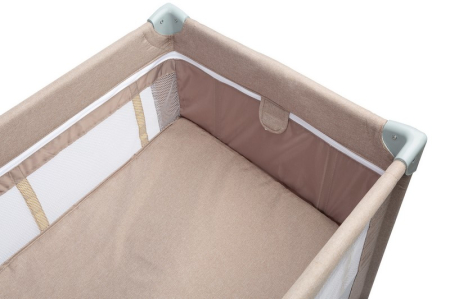 Patut pliabil, ideal pentru calatorii, joaca dar si patut traditional BASIC PLUS Caretero 300355, Bej [4]