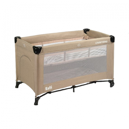 Patut pliabil - Patut pliabil, ideal pentru calatorii, joaca dar si patut traditional ESTI Caretero 397795, Maro