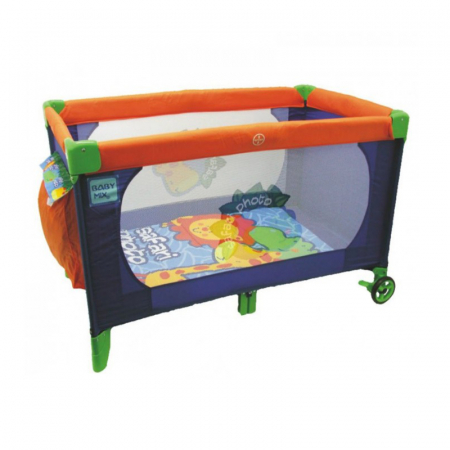 Patut pliabil - Patut pliabil pentru baieti Baby Mix Safari P665AL, Multicolor