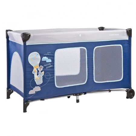 Patut pliabil - Patut pliabil pentru baieti Caretero Simplo Plus PPCS1-B, Bleumarin