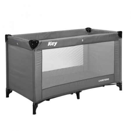 Patut pliabil - Patut pliabil pentru copii Caretero Key PV54534, Gri