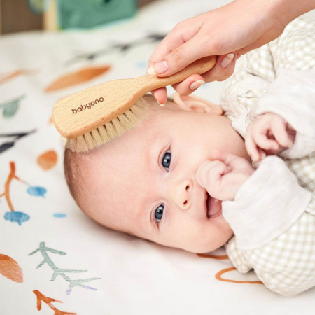 Perie de par pentru bebelusi BabyOno 799, Maro [4]