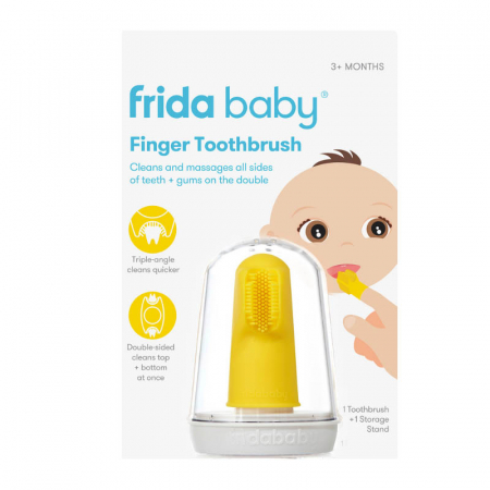 Periute dinti - Periuta de dinti din silicon pentru bebelusi Frida Baby 220324, Galben