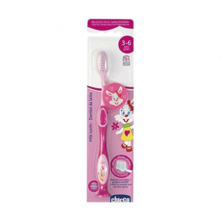 Periuta de dinti cu inel de protectie 3-6 ani Chicco 075201-1, Roz [2]