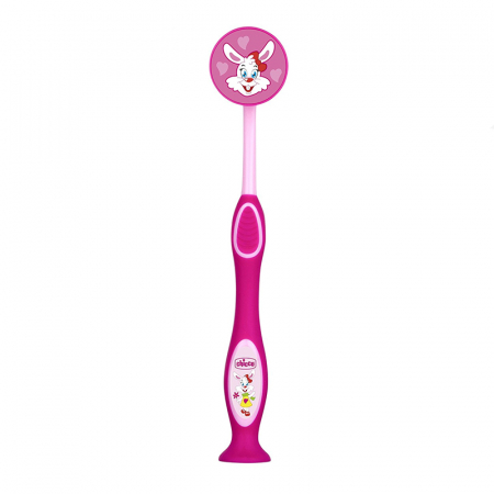 Periute dinti - Periuta de dinti cu inel de protectie 3-6 ani Chicco 075201-1, Roz