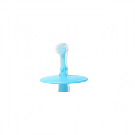 Periuta de dinti cu inel de protectie 6+ luni BabyOno 551/01AL, Albastru [1]