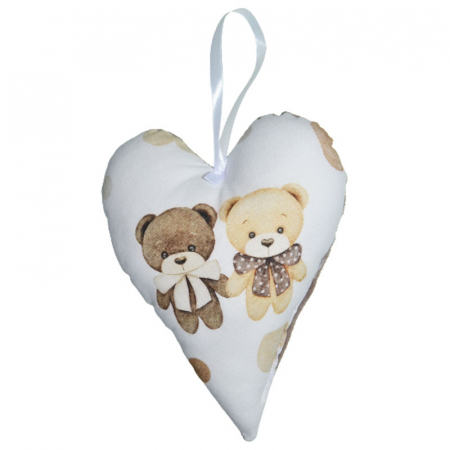 Perne si fete de perne - Perna decorativa inimioara pentru copii 20 cm Belisima PD131, Maro