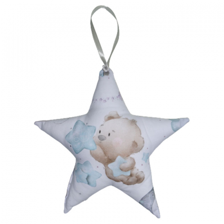Perne si fete de perne - Perna decorativa steluta pentru copii 20 cm Belisima PD127, Gri
