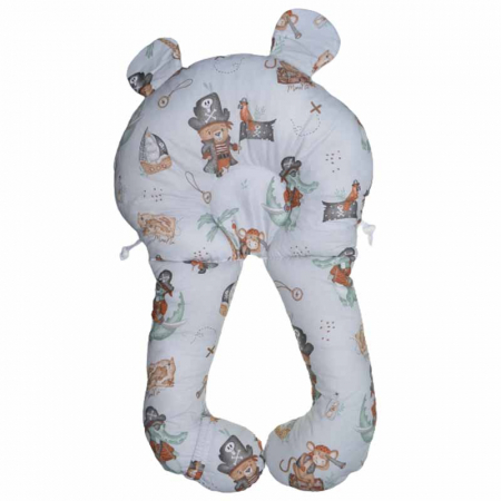Perne si fete de perne - Perna ergonomica sezlong - cocon din bumbac 45 x 70 cm pentru copii MmiNu 462199-1, Multicolor