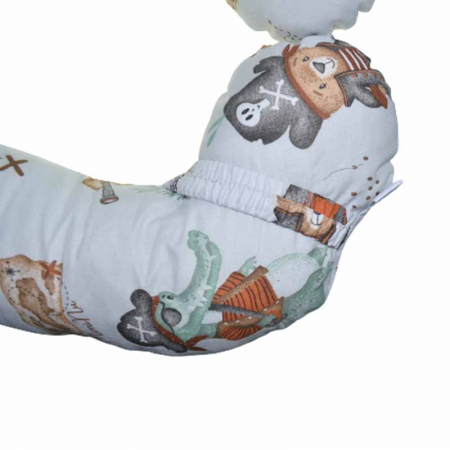 Perna ergonomica sezlong - cocon din bumbac 45 x 70 cm pentru copii MmiNu 462199-1, Multicolor [3]