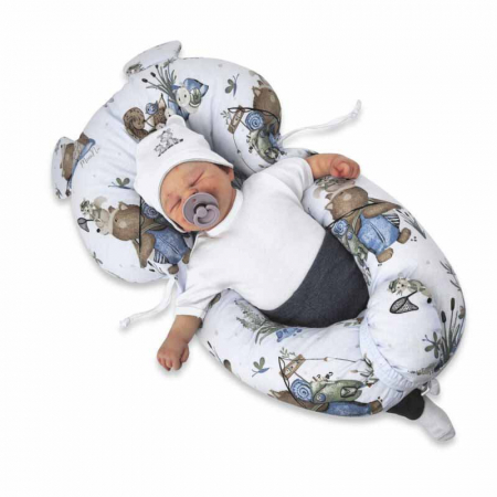 Perna ergonomica sezlong - cocon din bumbac 45 x 70 cm pentru copii MmiNu 462199, Bej [6]