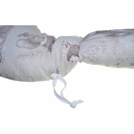 Perna ergonomica sezlong - cocon din bumbac 45 x 70 cm pentru copii MmiNu 462199, Bej [3]