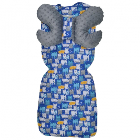 Carucioare - Perna reductor pentru carucior 70 x 30 cm Mini Junior 6102023-1, Albastru