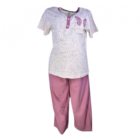 Pijamale si camasi gravide - PIjama 2 piese, pentru gravide, Sevgi 4006M, Multicolor