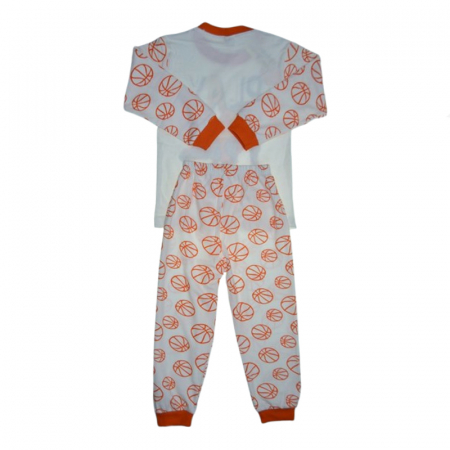 Pijama 2 piese pantaloni si bluza pentru baieti Mini Junior PJM-MJ7, Portocaliu [1]