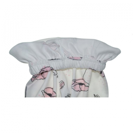 Pijama 2 piese pantaloni si bluza pentru fete Mini Junior PJM-MJ4, Alb [2]