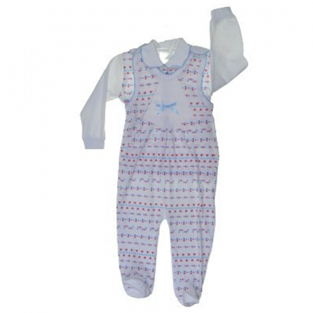 Pijama 2 piese salopeta si bluza pentru baieti Koala K847AL, Alb [1]