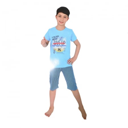 Pijama de vara pentru baieti Mini Junior VTMO-70210, Albastru [3]