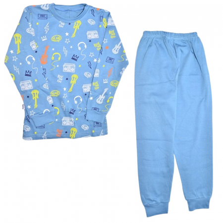 Pijamale - Pijama din 2 piese, pentru baieti, Mini Junior 200825A, Albastru