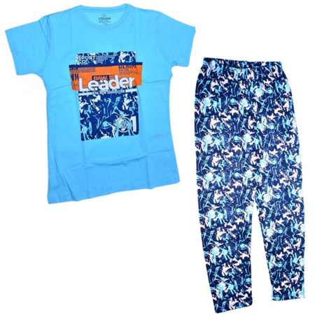 Pijamale - Pijama din 2 piese, pentru baieti, Mini Junior 25309A, Albastru