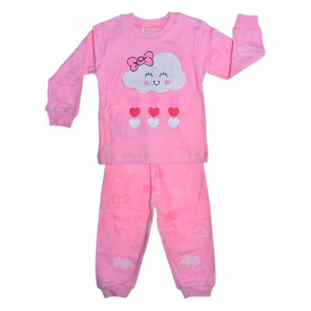 Pijamale - Pijama din 2 piese, pentru fete, Mini Junior 1512R, Roz