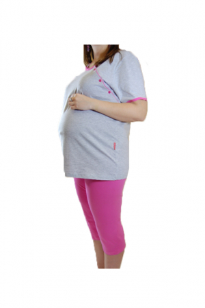 Pijama pentru alaptat Marcinkowski MEML2, Gri [3]