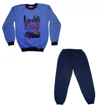 Pijamale - Pijama pentru baieti Marcinkowski Max MRKW6B-140-cm, Bleumarin