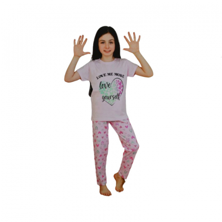 Pijama pentru fete Mini Junior PJ-53213, Roz [4]