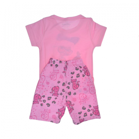 Pijama de vara pentru fete Mini Junior VTMO-51103, Roz [2]