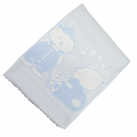 Pled 100 x 80 cm pentru baieti OEM 660, Albastru [3]