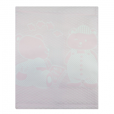 Paturici si pleduri bebelusi - Pled 100 x 80 cm pentru fete OEM PRR-14, Roz