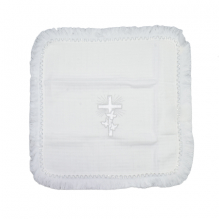 Pleduri si port-bebe-uri - Pled pentru botez 45 x 40  cm Mini Junior Eke-24, Alb