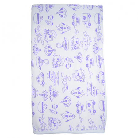 Paturici si pleduri bebelusi - Paturica 75 x 75 cm pentru baieti Mini Bimbi P110323-3, Alb