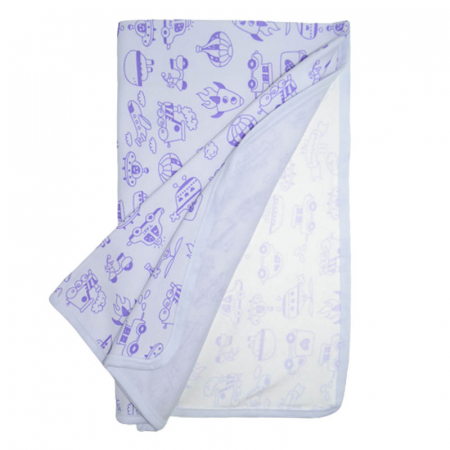 Paturica 75 x 75 cm pentru baieti Mini Bimbi P110323-3, Alb [1]