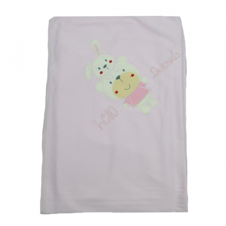 Paturici si pleduri bebelusi - Pled 75 x 85 cm pentru fete Mini Junior 60-85R, Roz